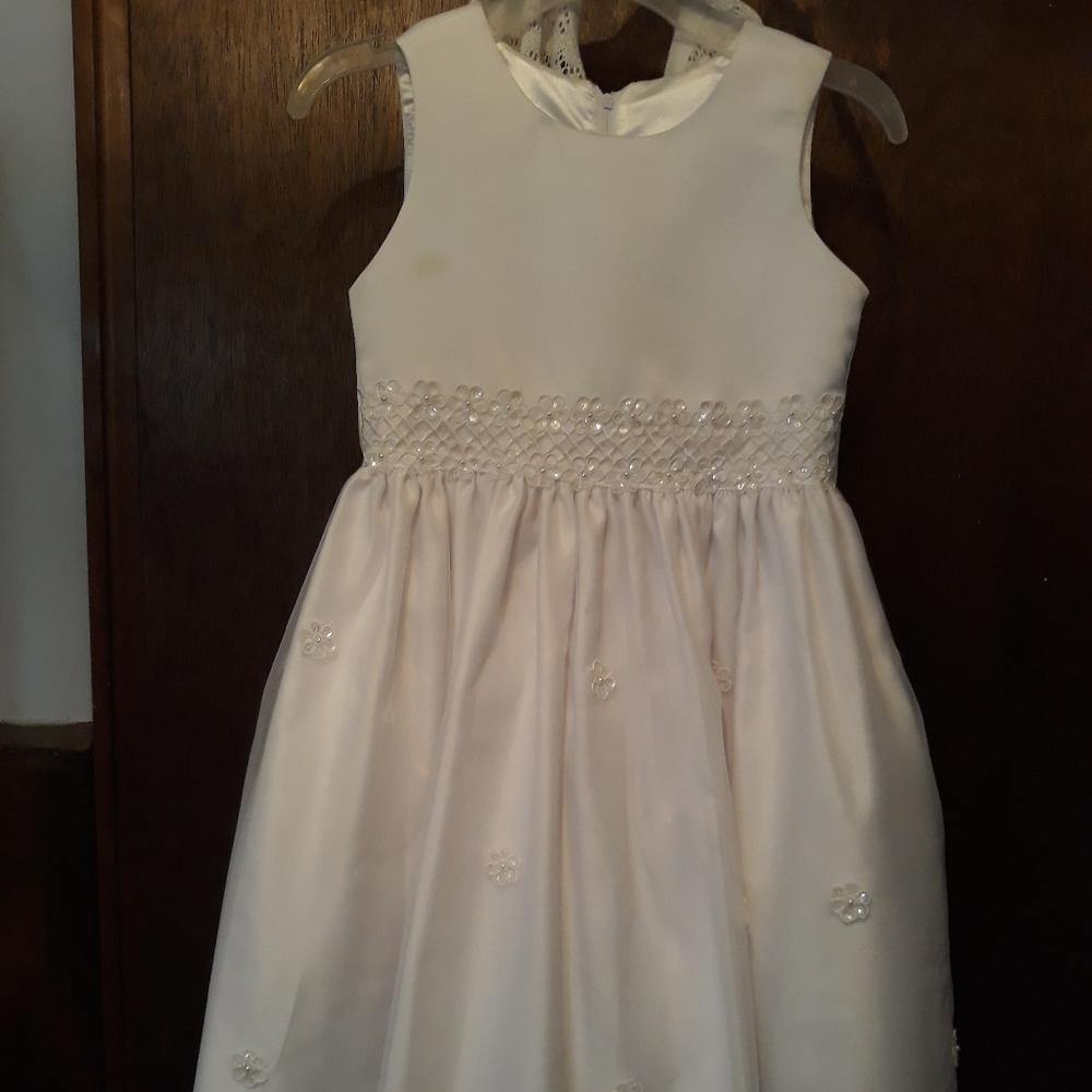 First communion dress with shawl